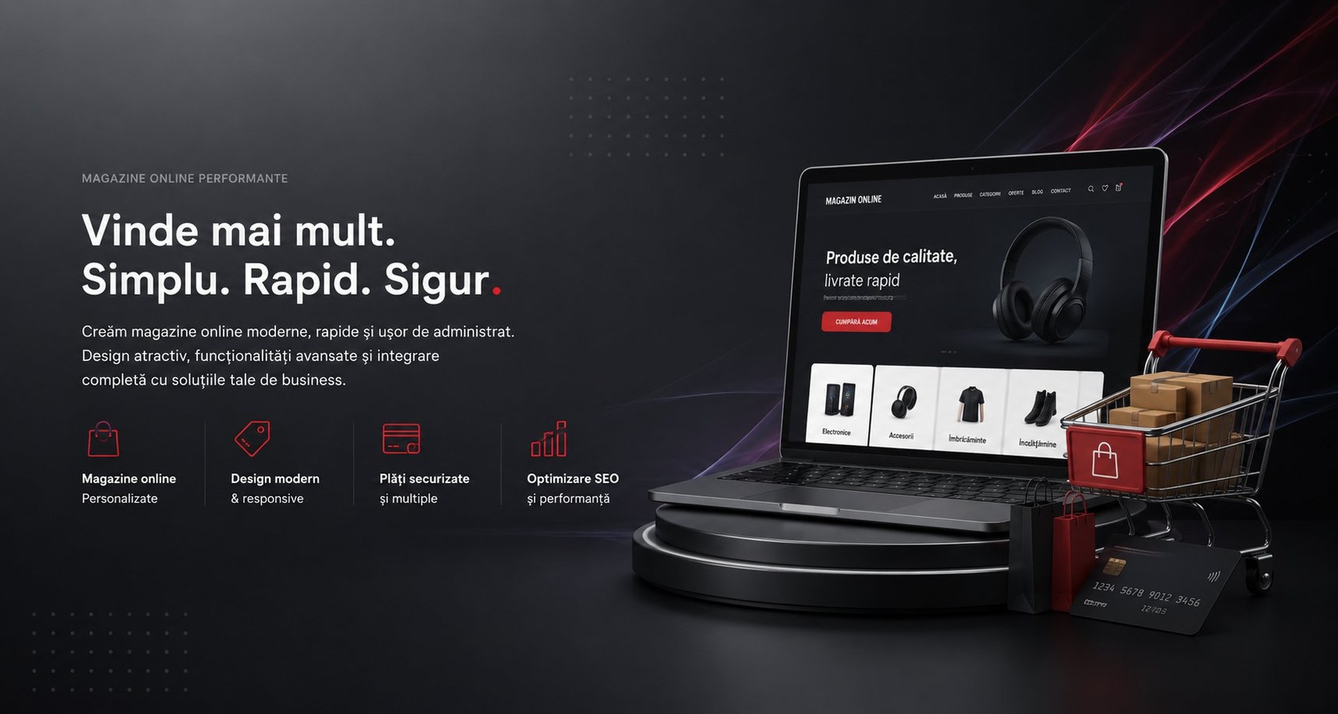 Vinde mai mult — magazine online performante, plăți securizate și optimizare SEO